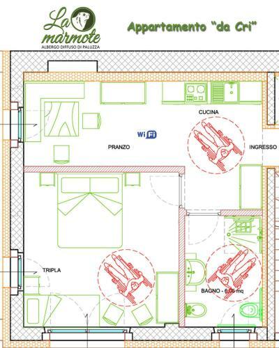 Apartamento La Marmote Albergo Diffuso Di Paluzza Testeons