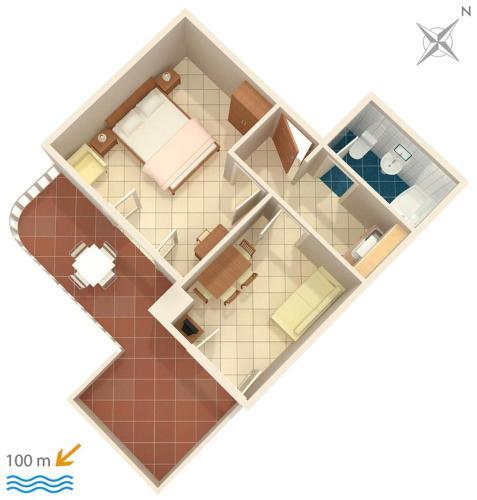 Apartment Brela 6056c