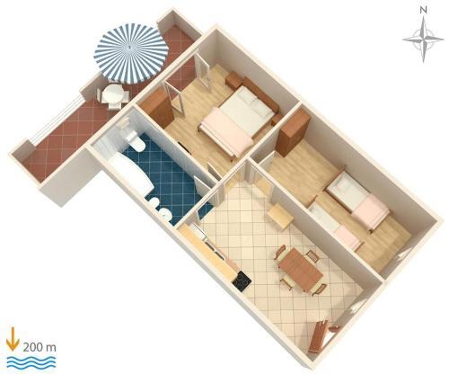 Apartments With A Parking Space Baska Voda (makarska) - 6057