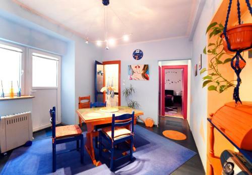 Apartment Orange Purple Blue