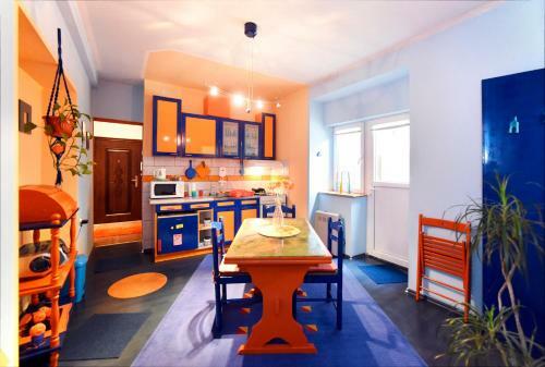 Apartment Orange Purple Blue
