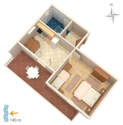 Apartment Metajna 4116c