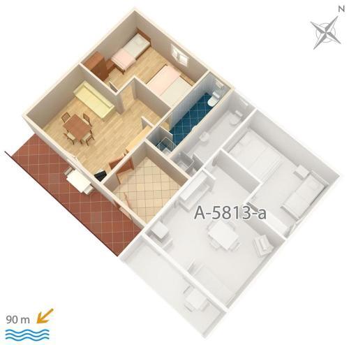 Apartment Privlaka 5813b