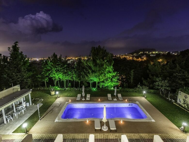 Rhodes Luxury Kallithea Breeze Villa With Ozone Pool & Private Small Forest!