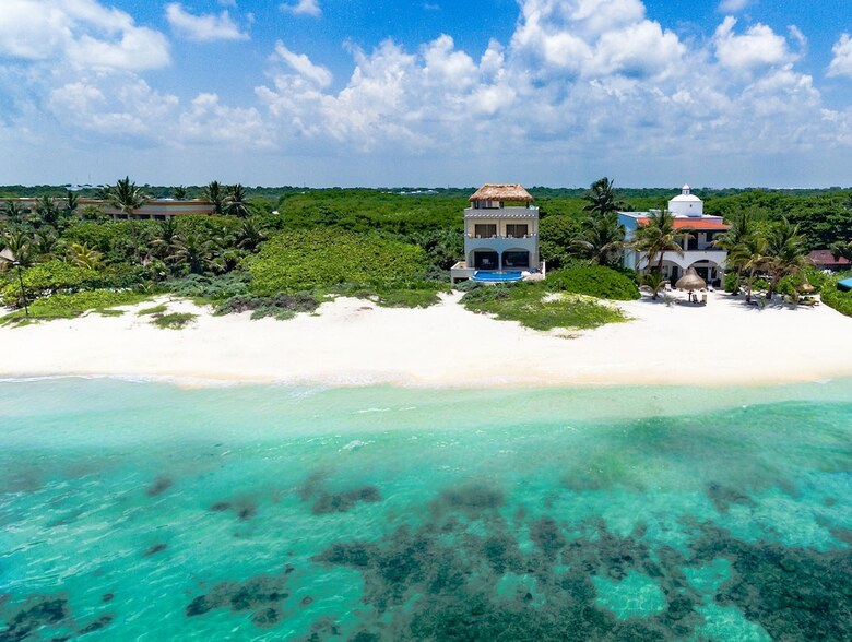 Ocean Front Private 3 Bedroom Villa In Akumal