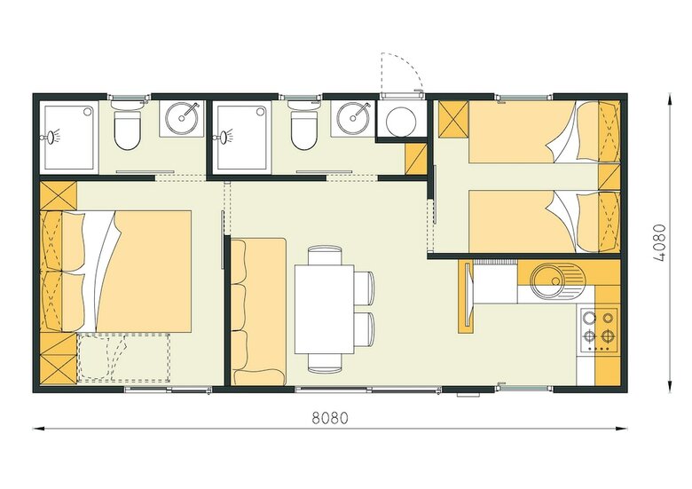 Mediteran Kamp Mobile Homes In Naturist Camping Solaris
