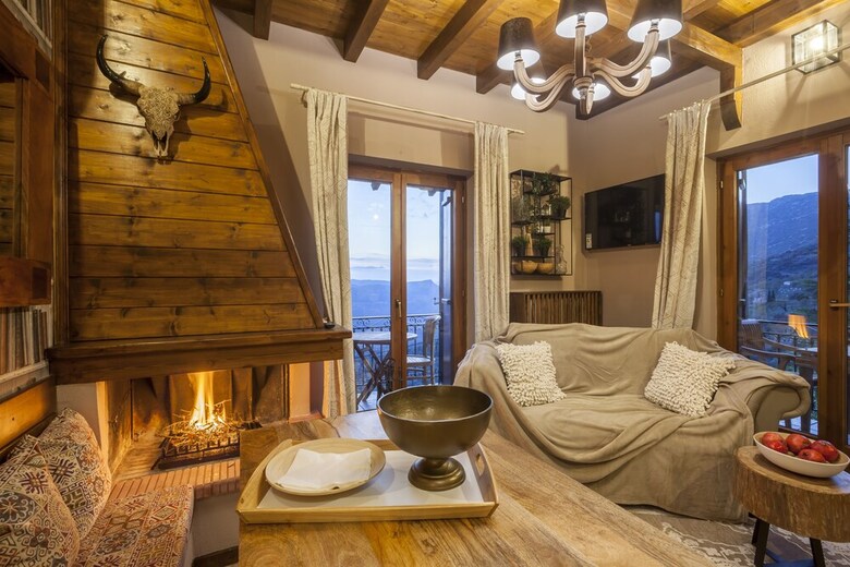 Rock Dandy, Deluxe Chalet, Arachova | Delphi. Private Sauna