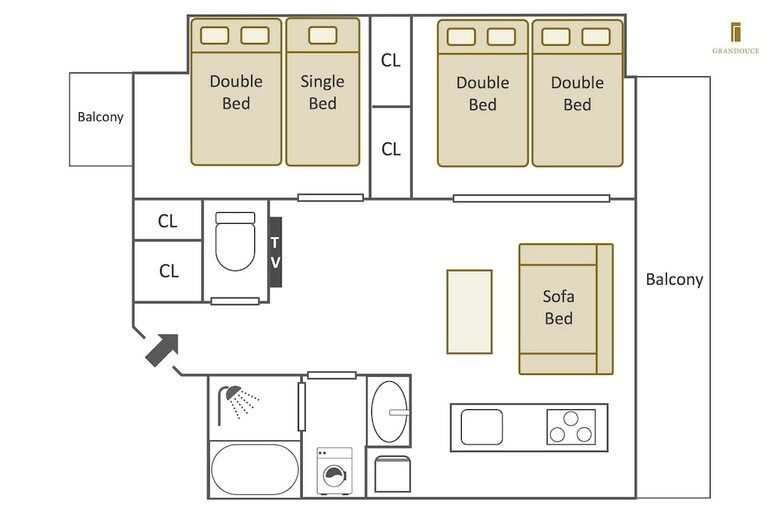Apartamentos Grandouce Nishi-tengachaya