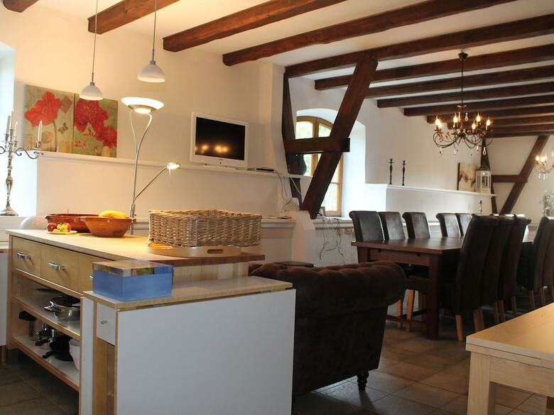 Mansion In Gressow With Terrace, Garden, Bbq, Pond, Bicycles