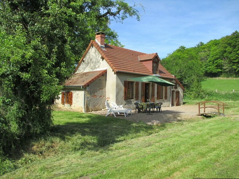 Small Burgundy House For Nature Lovers