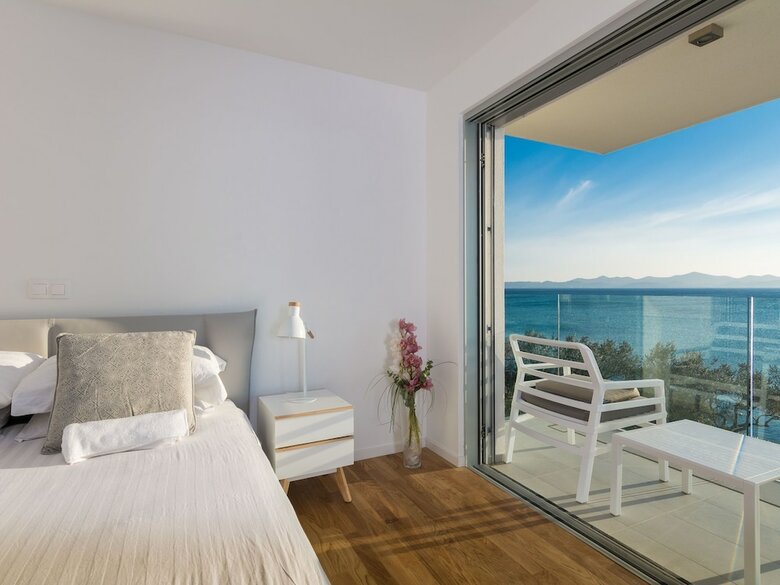 Newly Constructed Beachfront Luxury Villa With Amazing Sea View, Large Terrace