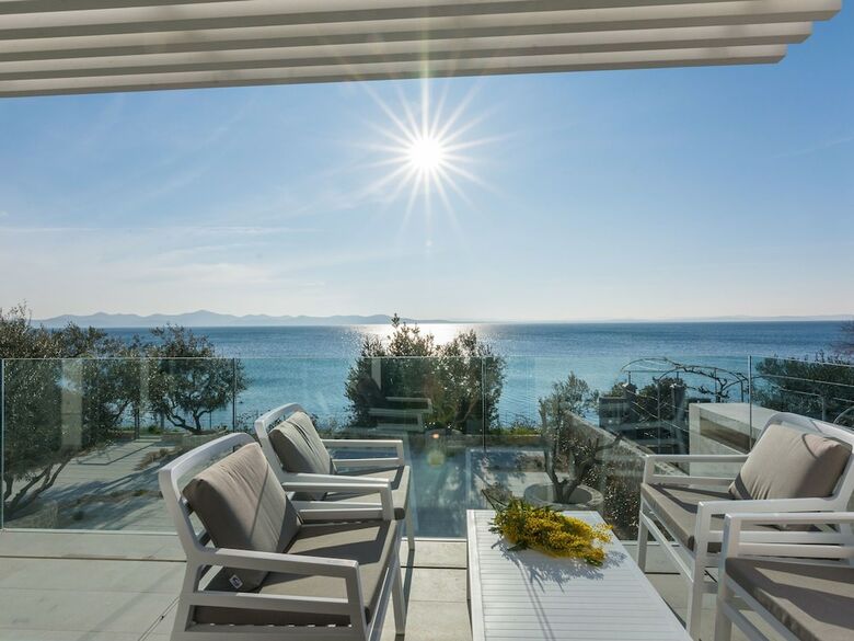 Newly Constructed Beachfront Luxury Villa With Amazing Sea View, Large Terrace