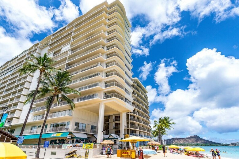 Apartamento Beachfront Studio On Waikiki Beach Ocean Views
