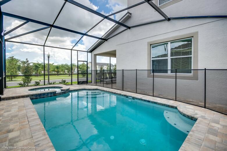Villa Brand New 7 Bedroom Private Pool 8 Min From Disney