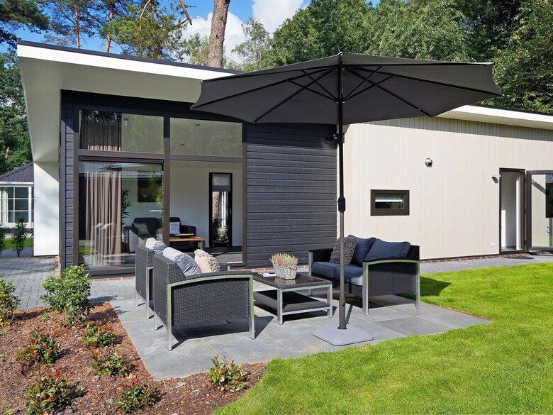 Modern Designed Chalet With A Smart Tv, Next To The Forest
