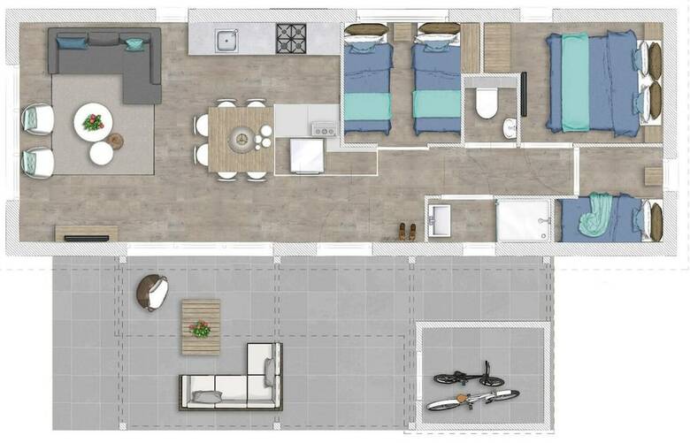 Modern Lodge With Dishwasher, Microwave, 500 M. From The Sea