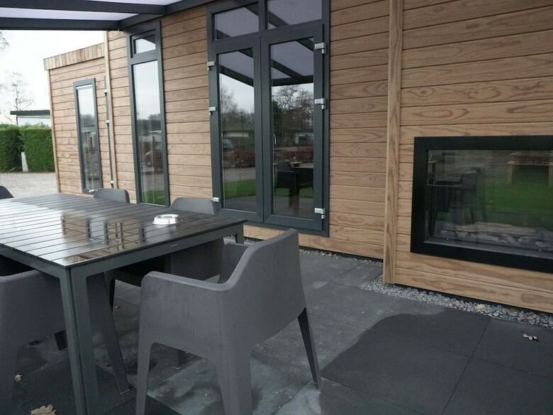 Modern Chalet With A Decorative Fireplace Near The Veluwe