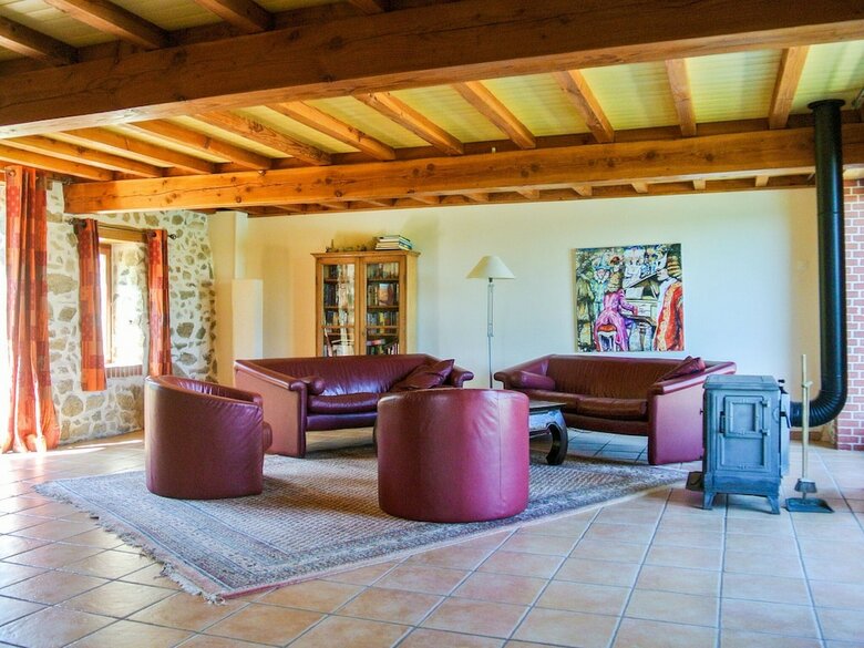 Rustic Holiday Home In Lavoine With Pool Near Lake & Forest