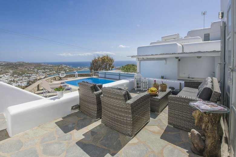 Mykonos Psarrou Villa For 18 Persons By Villarentalsgr