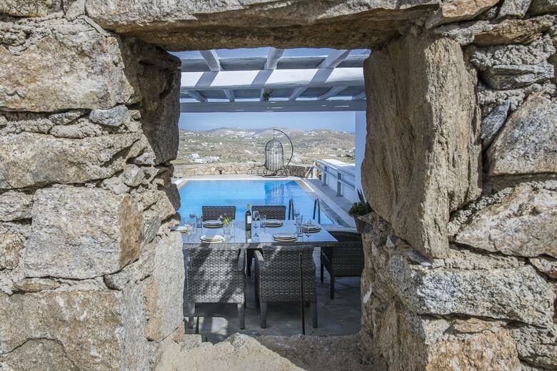Mykonos Psarrou Villa For 18 Persons By Villarentalsgr