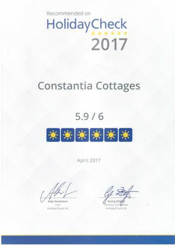 Bed & Breakfast Constantia Cottages