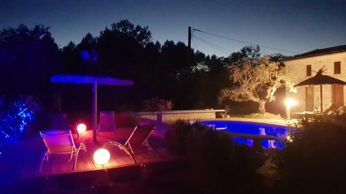 House With One Bedroom In Bussac Foret With Shared Pool Terrace And Wifi