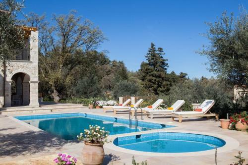 Luxury Crete Villa Villa Melpomeni Private Pool Private Playground 5 Bdr Rethymno