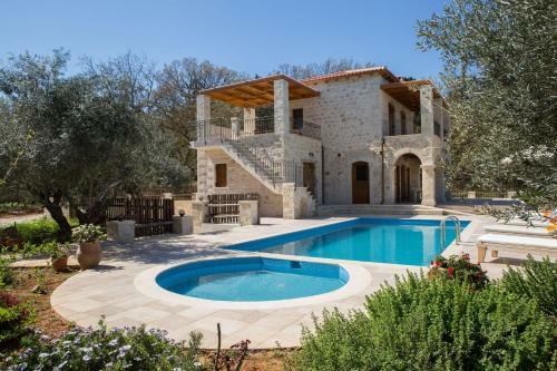 Luxury Crete Villa Villa Melpomeni Private Pool Private Playground 5 Bdr Rethymno