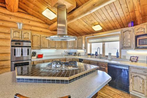 Genuine Log Cabin With Waterfront Deck And Views!