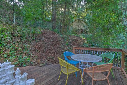 Riverfront Cottage In Redwoods With Decks And Beach!