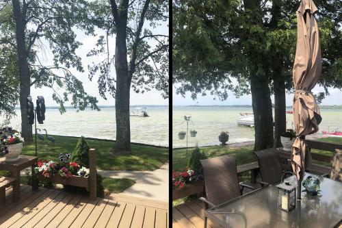 Lakefront Home With Sandy Shores And Sunset Views