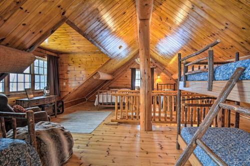 Quaint Lakefront Log Cabin With Dock And Kayaks