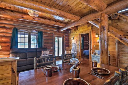 Quaint Lakefront Log Cabin With Dock And Kayaks