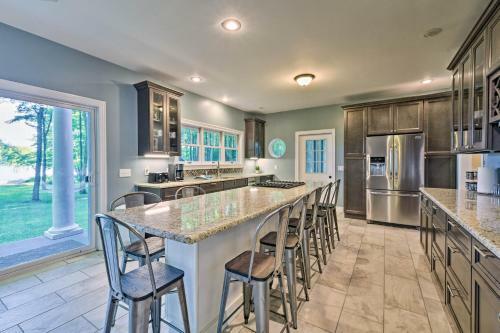 Lakefront Gobles Home With Private Dock And Boats!