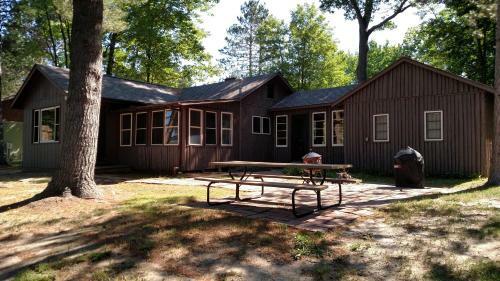 Log Cottage On Blue Lake