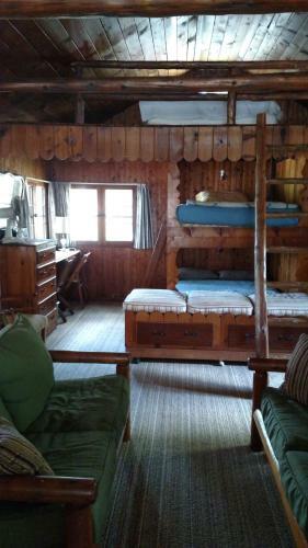 Log Cottage On Blue Lake