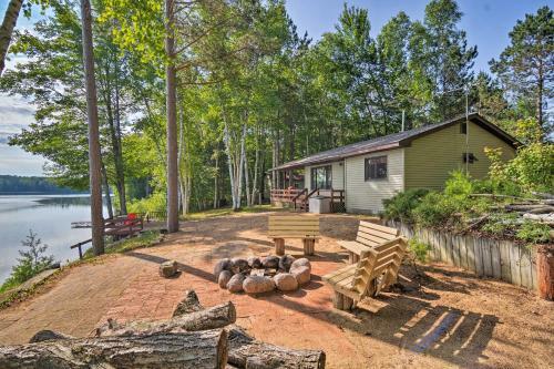 Lakefront Manistique Cabin With Private Dock And Fire Pit