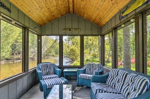 Riverfront Traverse City Cabin With Kayaks And Fire Pit