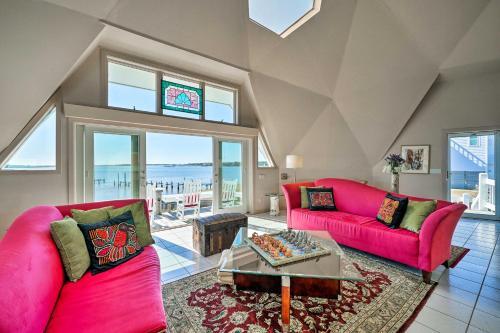Atlantic Coast Dome Home Across From Sound With View