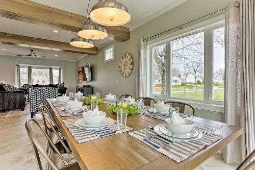 Modern Waterfront Home With Patio, Fire Pit And Dock
