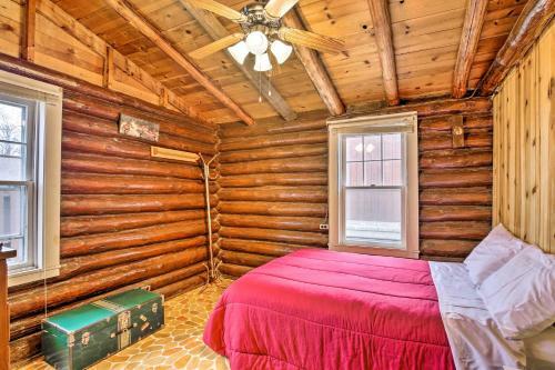 Lakefront 1930s Log Cabin With Dock And Fire Pit