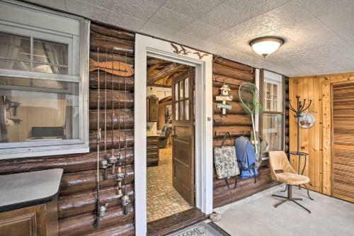Lakefront 1930s Log Cabin With Dock And Fire Pit