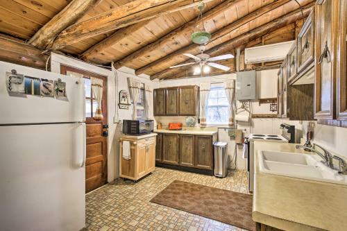 Lakefront 1930s Log Cabin With Dock And Fire Pit