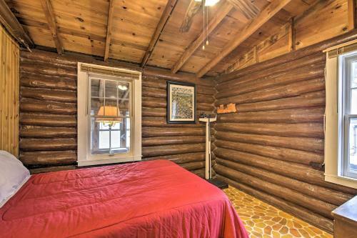 Lakefront 1930s Log Cabin With Dock And Fire Pit