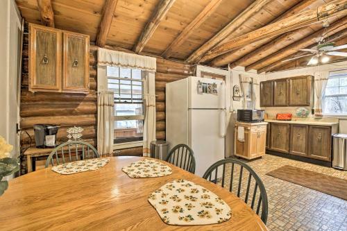 Lakefront 1930s Log Cabin With Dock And Fire Pit