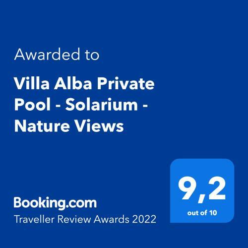 Villa Alba Private Pool - Solarium - Nature Views