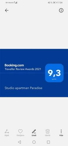 Studio Apartman Paradise