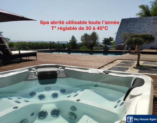 Apartamento Sky House Agen Spa Jacuzzi Sauna Hammam Piscine