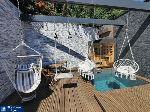 Apartamento Sky House Agen Spa Jacuzzi Sauna Hammam Piscine