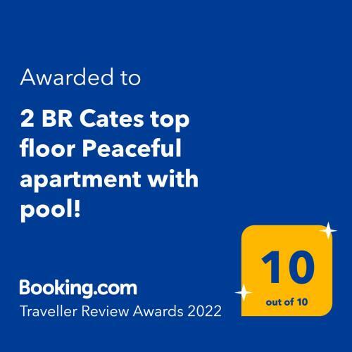 2 Br Cates Top Floor Peaceful Apartment With Pool!